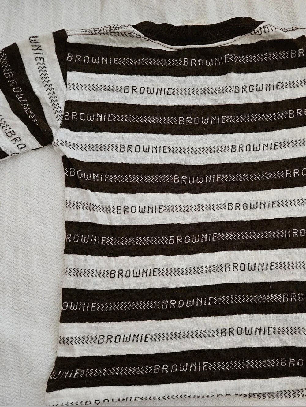Vintage Girl Scouts Brownie Striped Kids Tee
